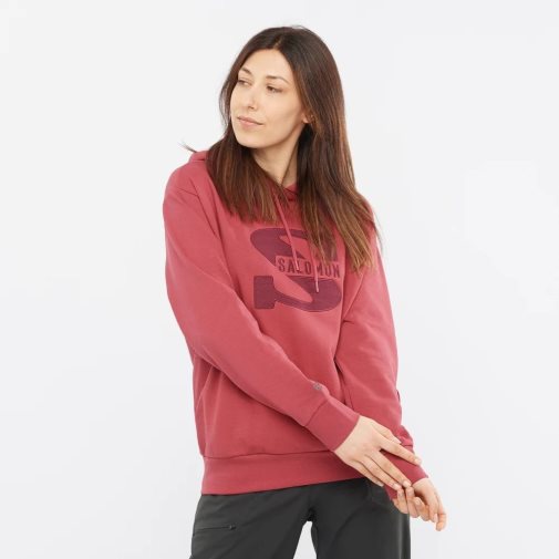 Red Salomon Outlife Logo Summer Women's Sweatshirt | PH 73280J